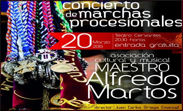 portada Concierto de Marchas Procesionales. 20 de marzo de 2015. Agrupación Cultural y Musical Maestro Alfredo Martos