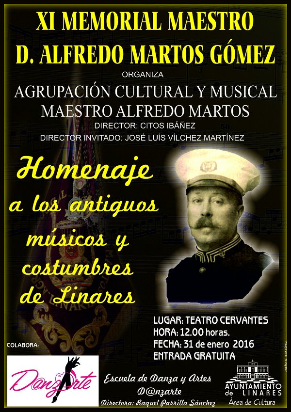 cartel XI Memorial Maestro D. Alfredo Martos Gómez - Linares 2016