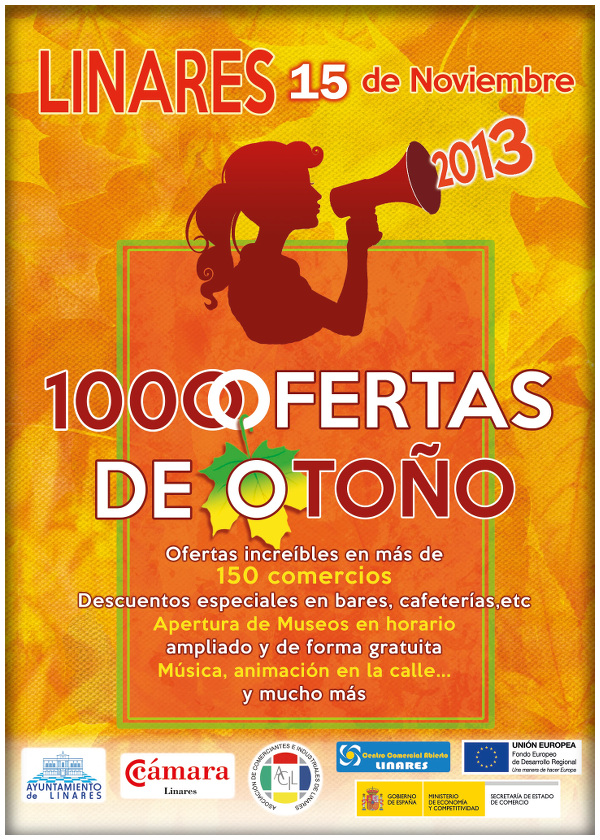cartel oficial Mil Ofertas De Otoño - Linares, 15 de noviembre de 2013