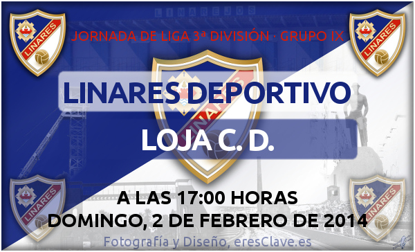 Partido entre el Linares Deportivo y el Loja C. D. en el Campo Municipal de Linarejos el domingo 2 de febrero de 2014
