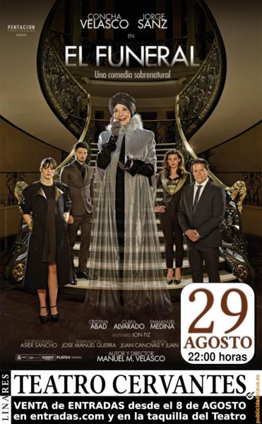cartel de El Funeral, con Concha Velasco y Jorge Sanz