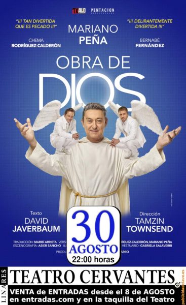 cartel de Obra de Dios, con Mariano Peña